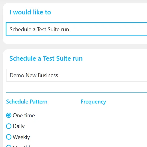 Schedule test suites